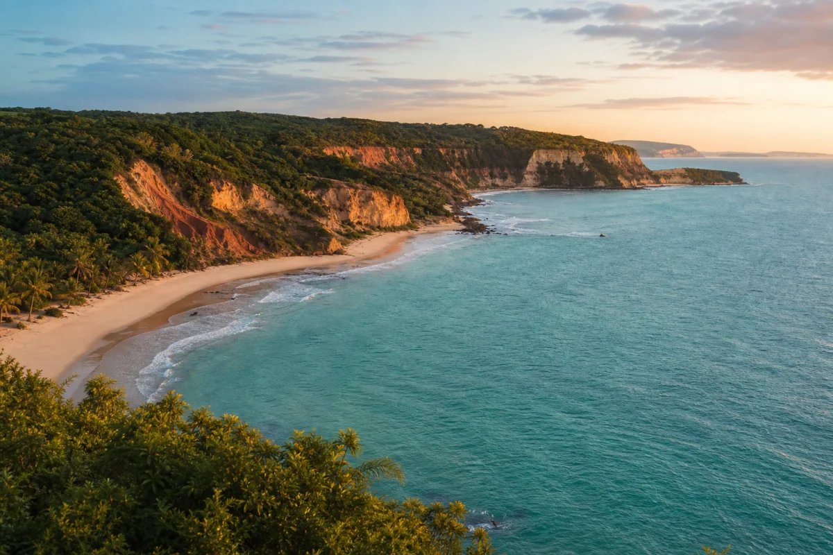 Falésias e mar da Praia de Pipa